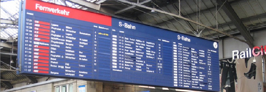 Zurich Hauptbahnhof Departures Board