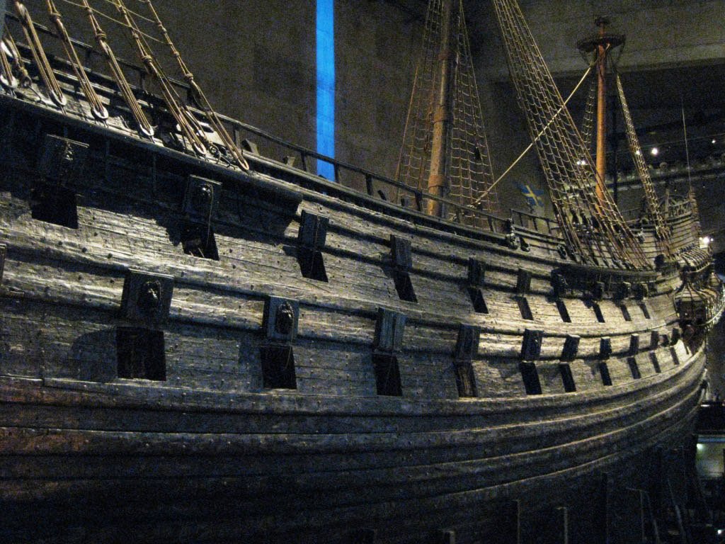 Photo of ship in Stockholm Vasa Museum