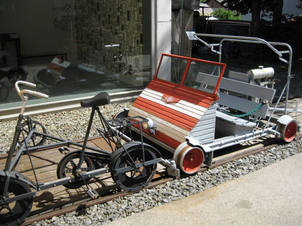 Photo of track vehicles at Tauernbahn railway museum in Schwarzach Austria