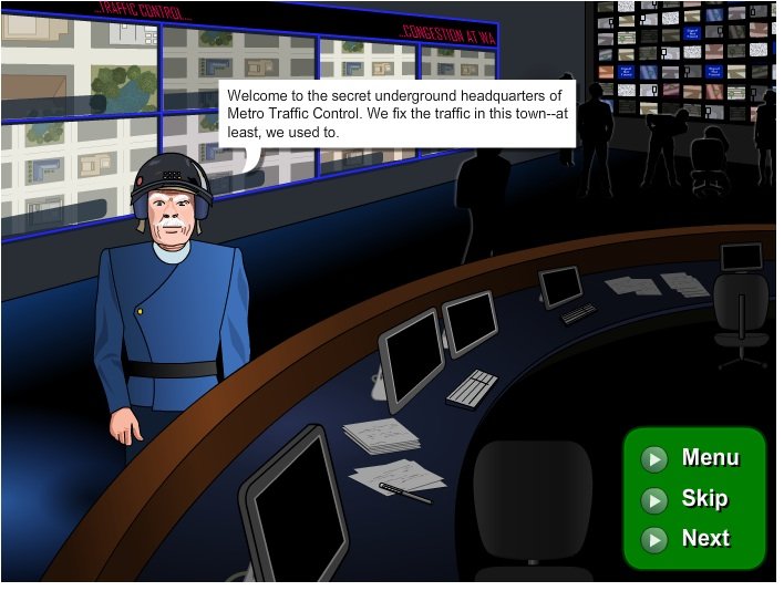 Screenshot from Gridlock Buster game.