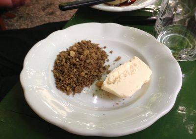 Photo of graukase cheese and butter on a plate