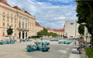 Vienna Museumsquartier on a pleasant summer day