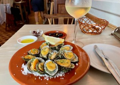Seafood and wine at Taberna A Rue das Flores Lisbon