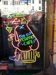 Photo of neon sign at Cafe Vesuvio San Francisco