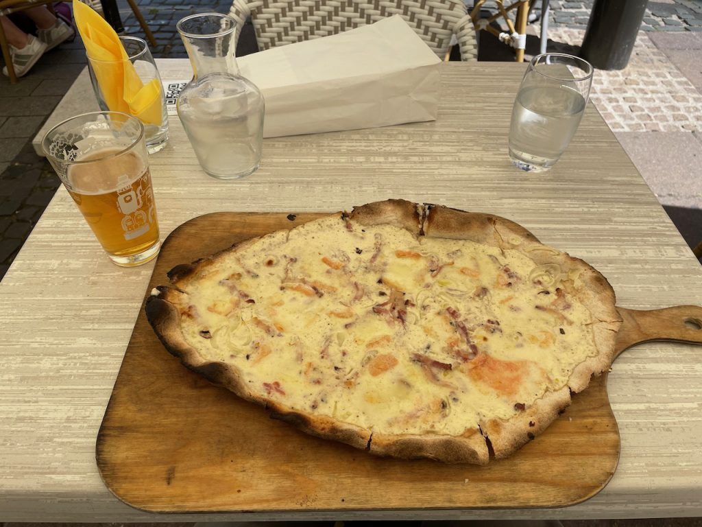 Photo of Flammkuchen from Mama Bubbele in Strasbourg.