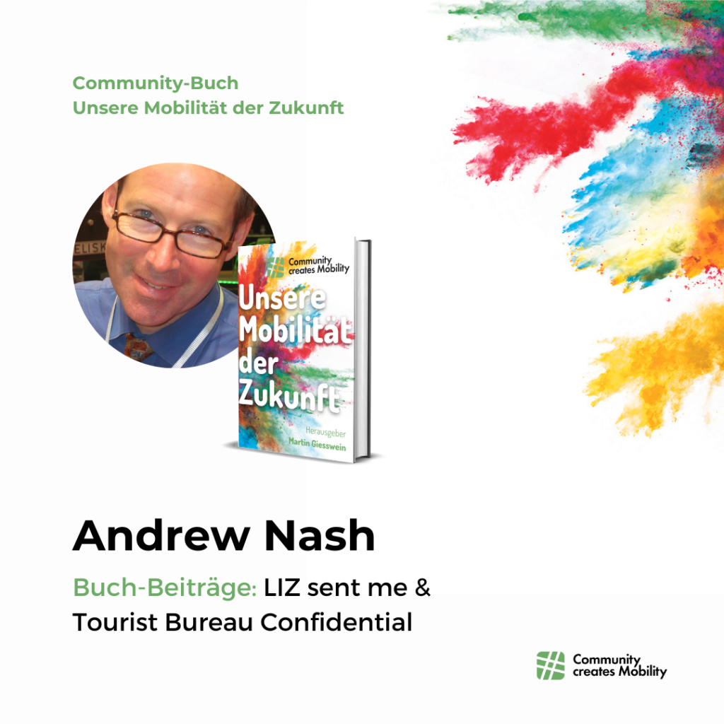 Illustration highlighting two contributions from Andrew Nash to the book our future transport.